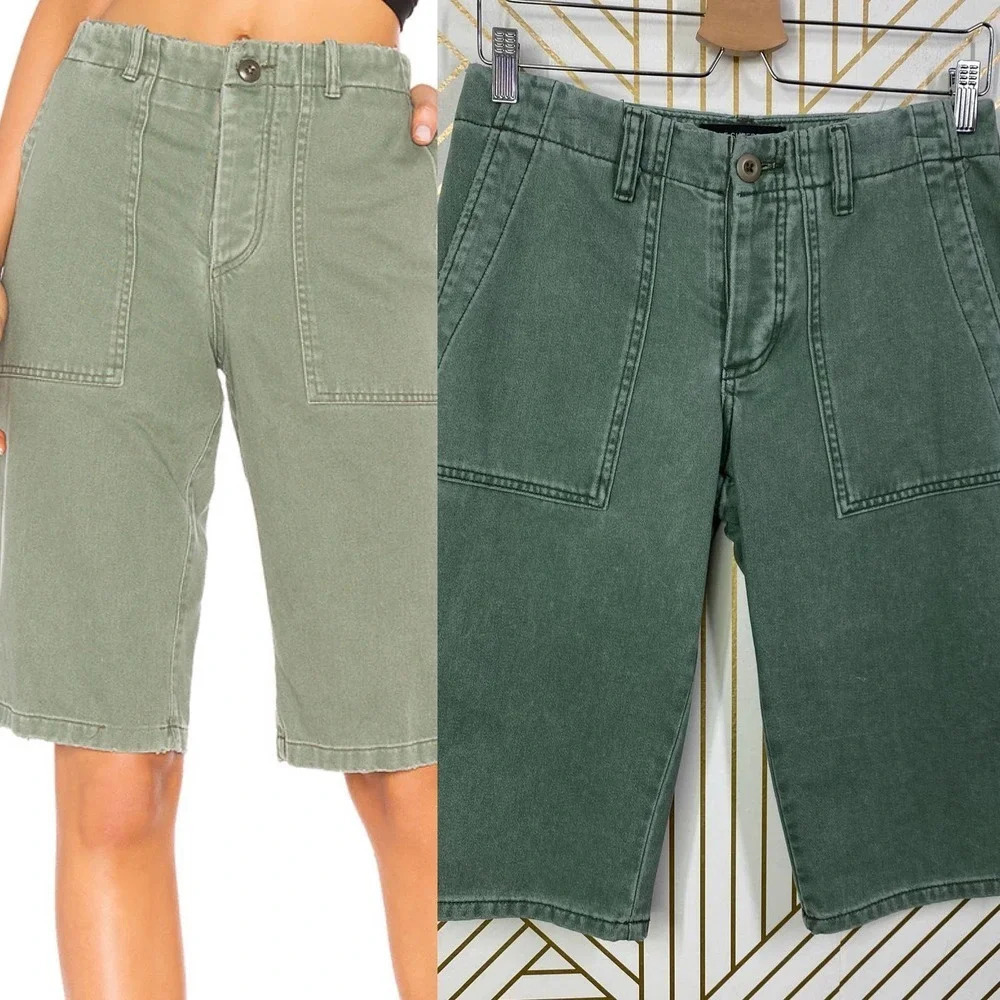Le‎ Superbe Beach Crawler Bermuda Shorts Green Kush
